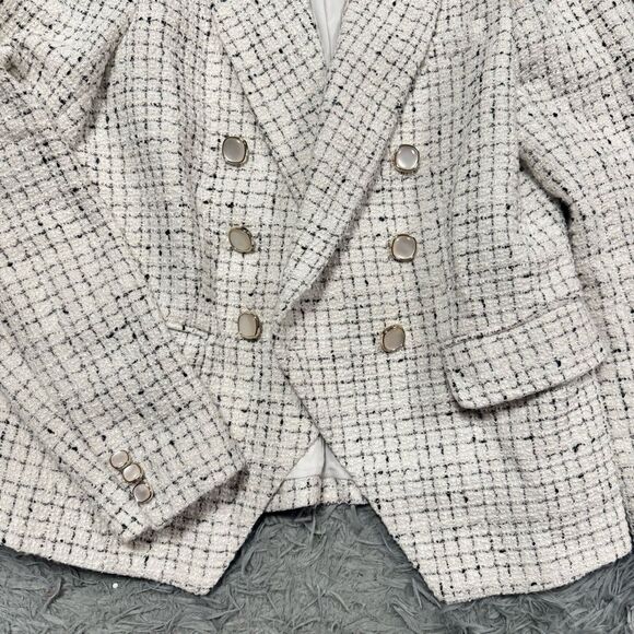 Rachel Zoe Plaid Open Front Blazer Size Large - Picture 2 of 7